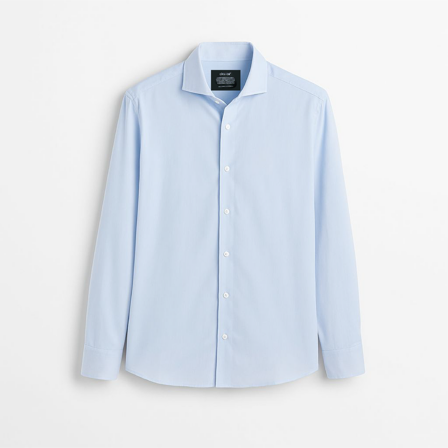 Camisa Hombre Oxford Azul Clara azul — camisa sostenible unisex hecha en Colombia, vista | Cíclico