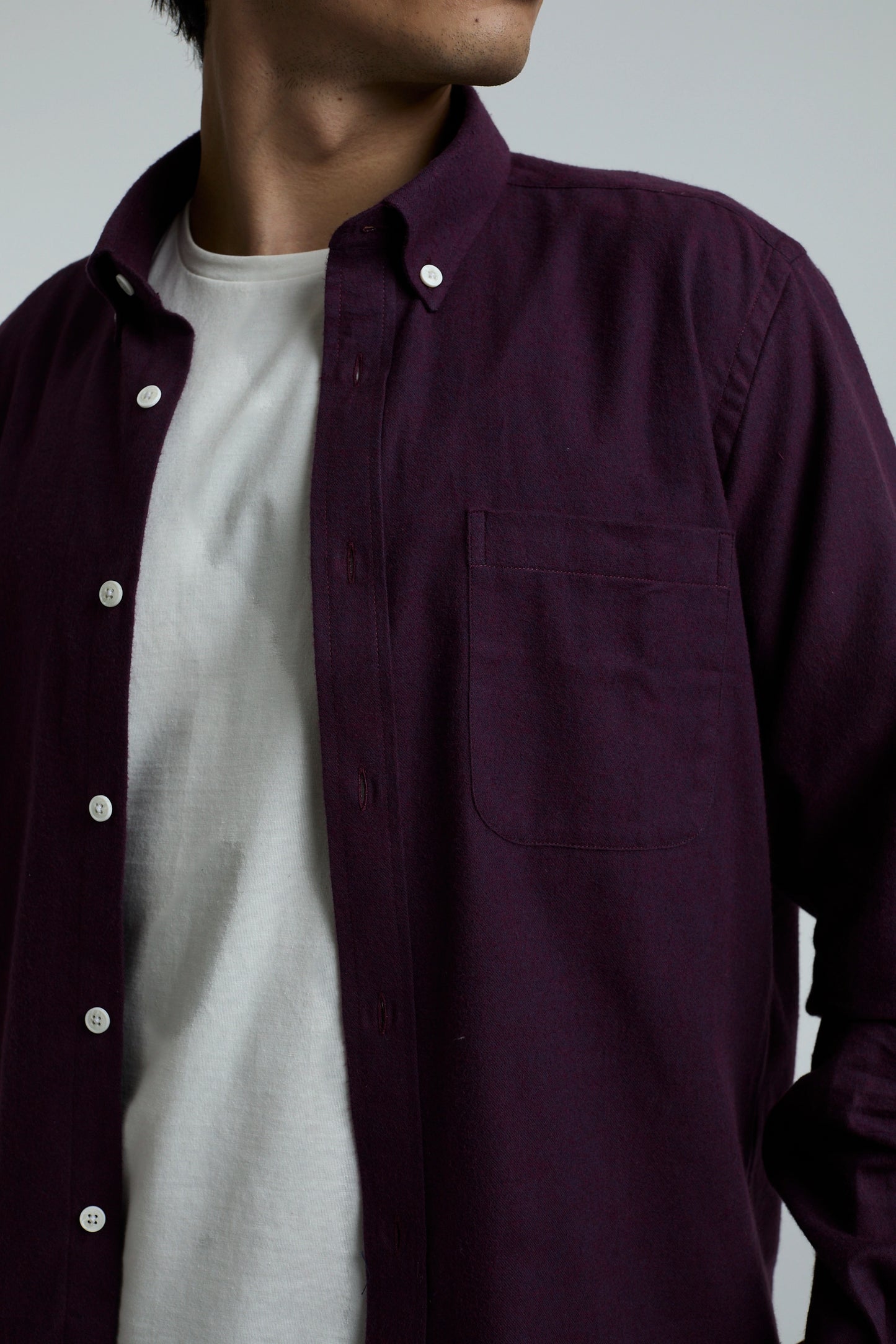 Camisa twill vinotinto