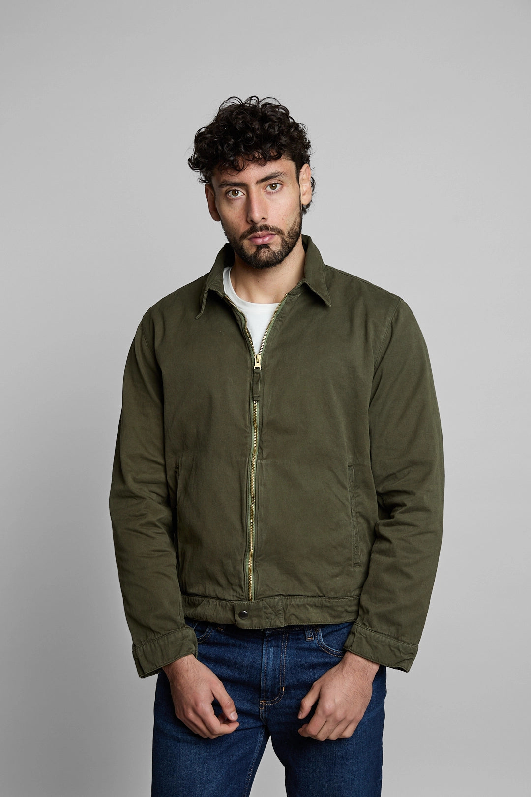 Chaqueta harrington verde militar