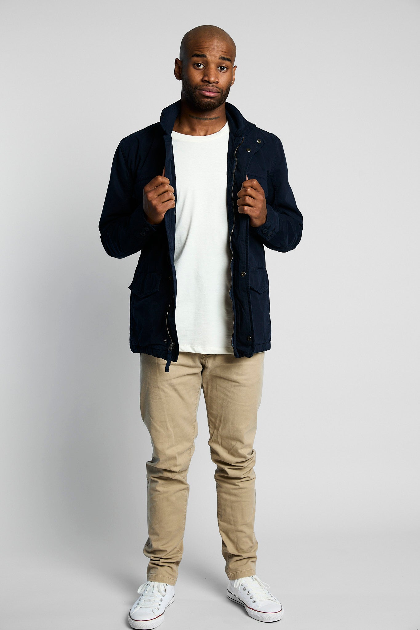 Chaqueta Cargo Azul Oscuro