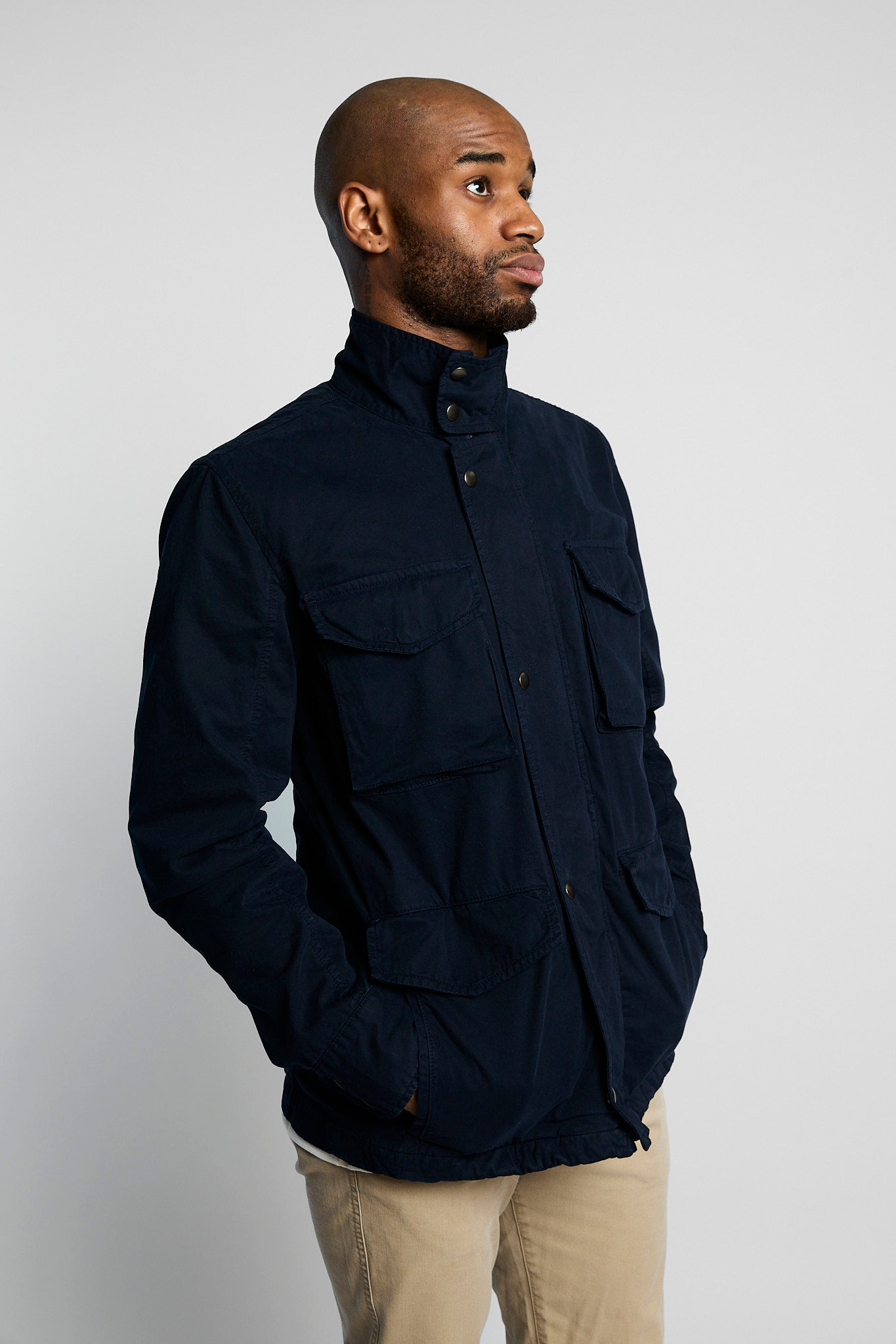 Chaqueta Cargo Azul Oscuro