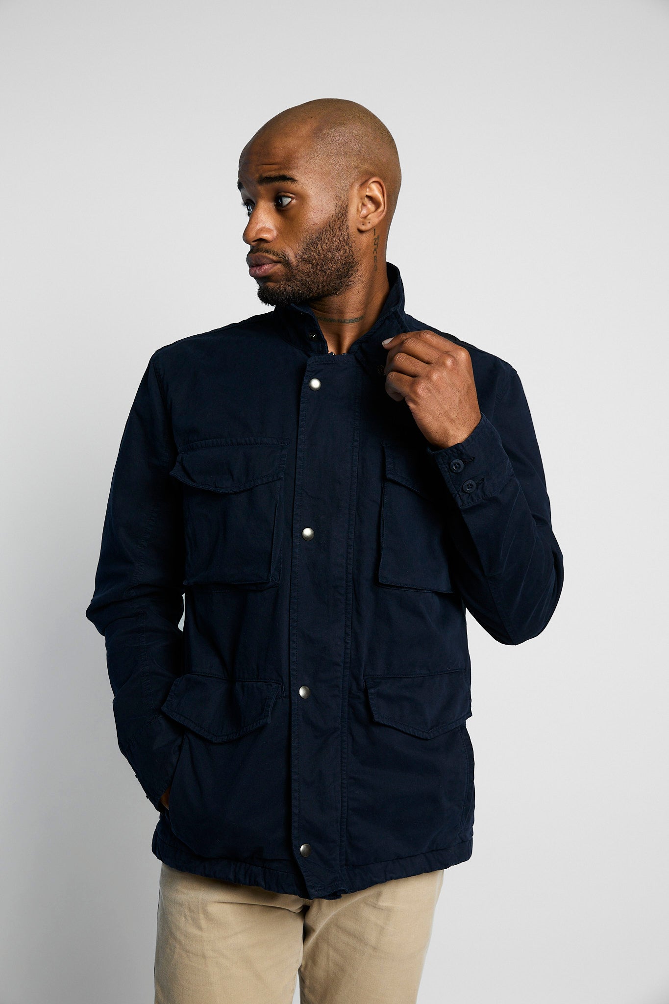 Chaqueta Cargo Azul Oscuro