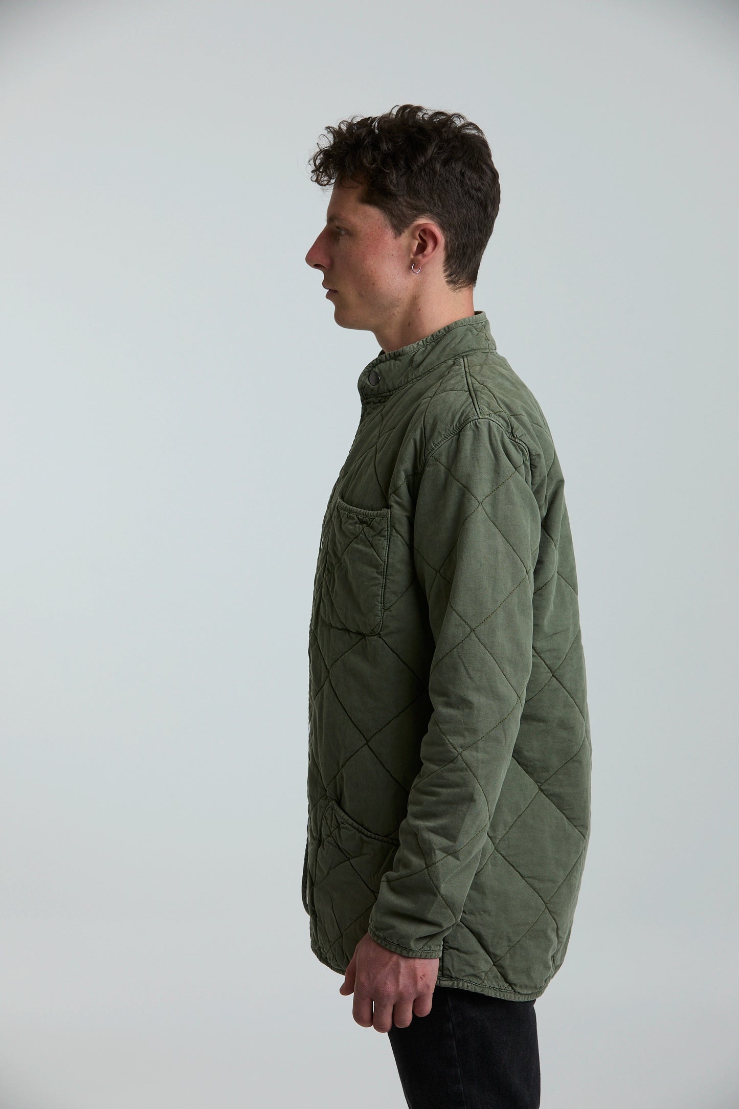 Chaqueta Quilted Verde Militar