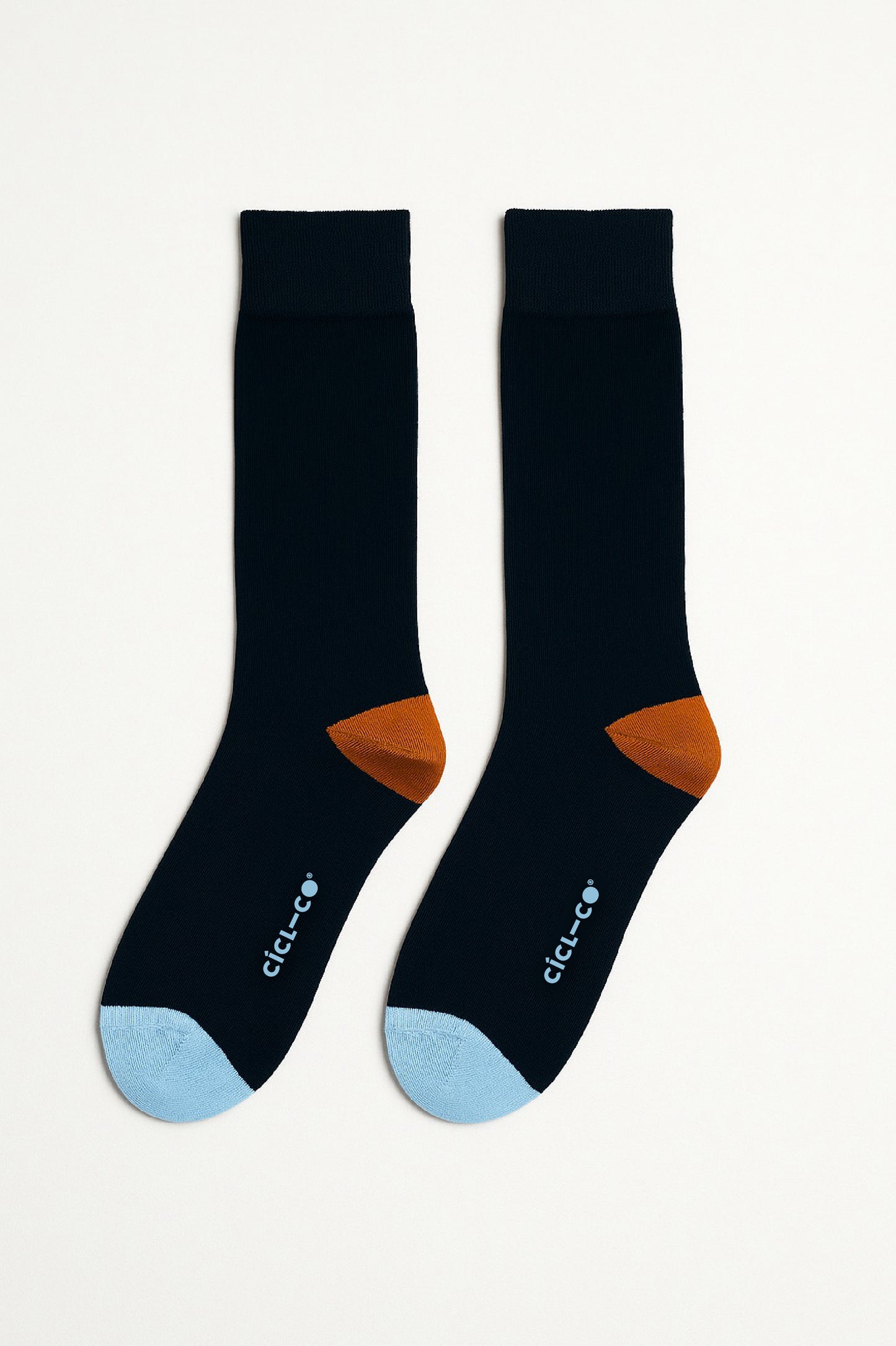 Medias Azul Oscuro Azul Naranja