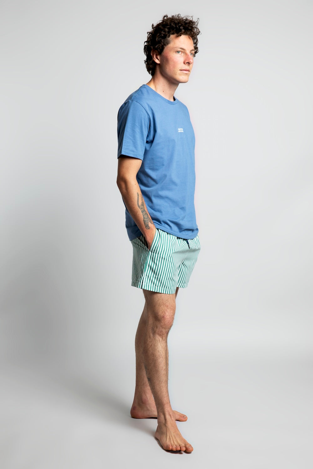 Pantalonetas de baño color verde hechas de PET reciclado