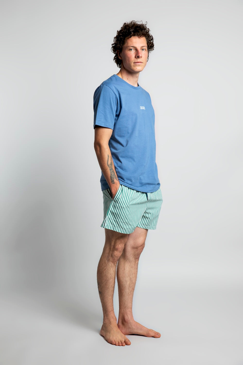 Pantalonetas de baño color verde hechas de PET reciclado