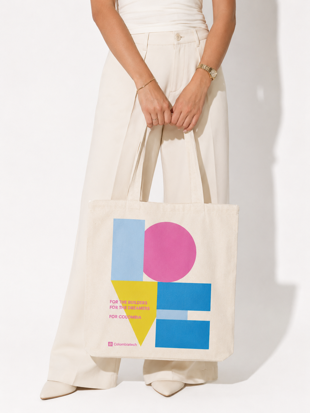 CTW Tote Bag With Love Colombia crudo
