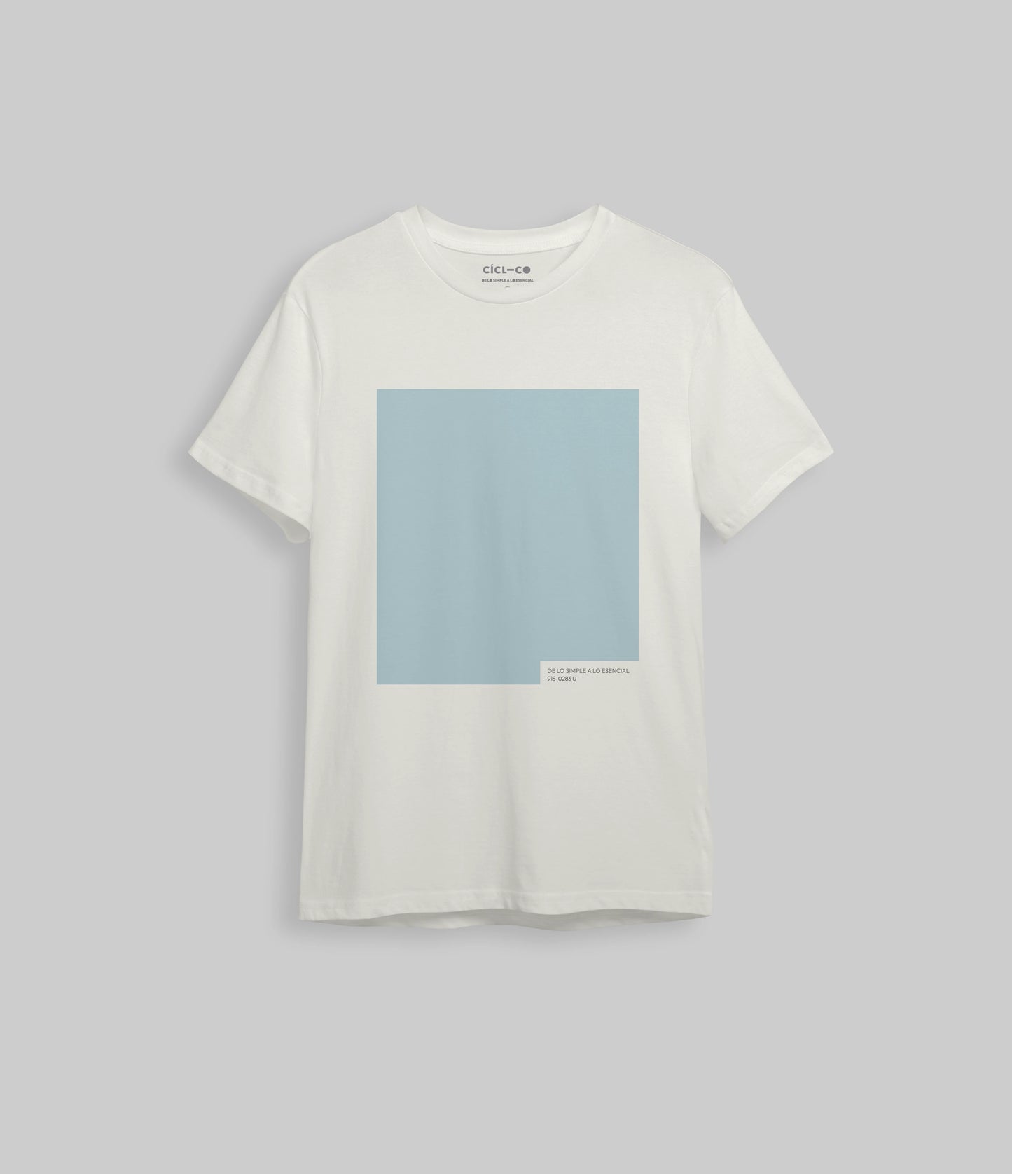 Camiseta cuadro azul claro