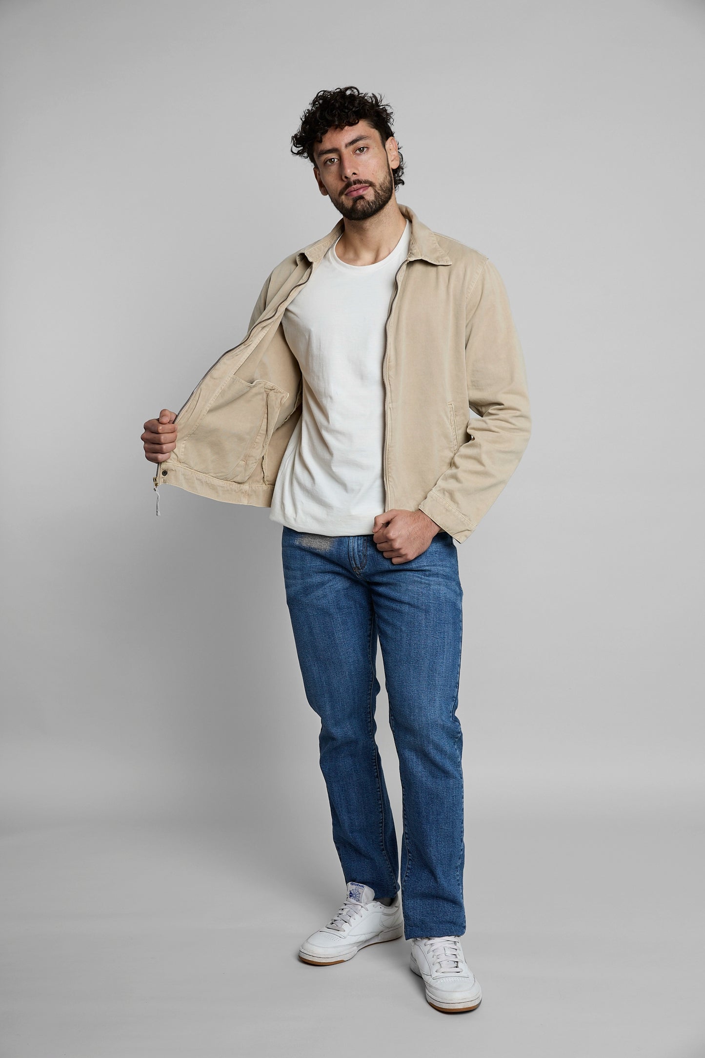 Chaqueta harrington beige