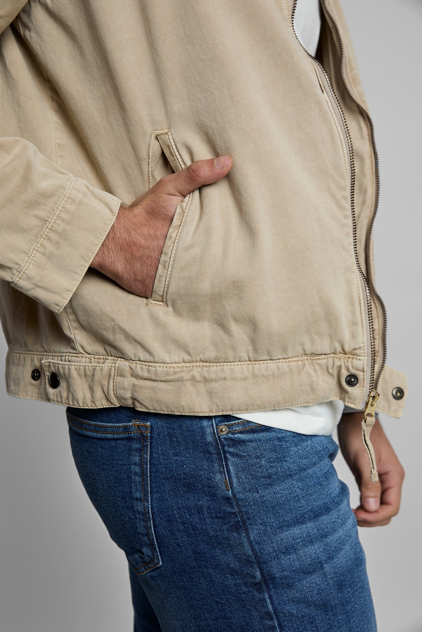 Chaqueta harrington beige