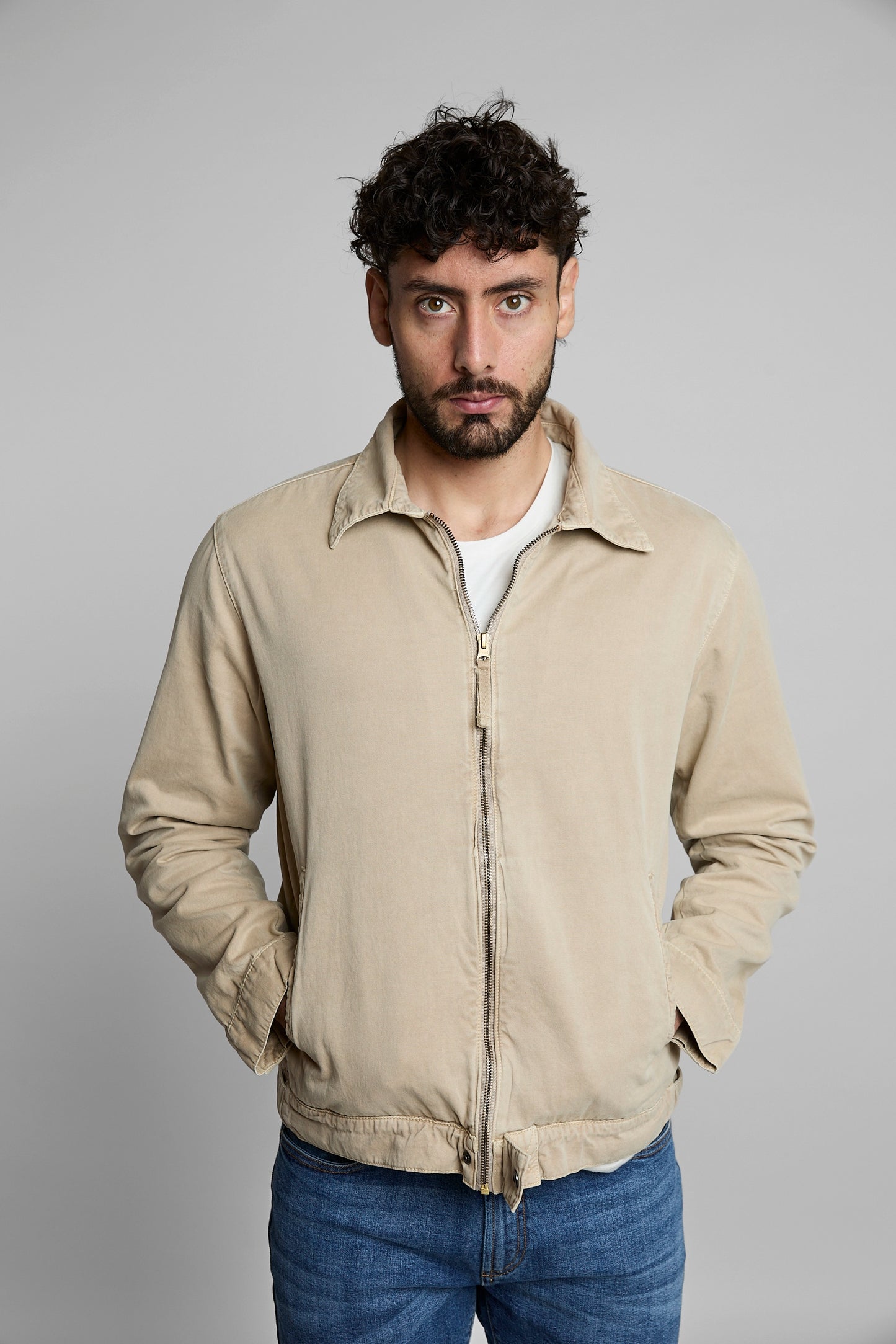 Chaqueta harrington beige