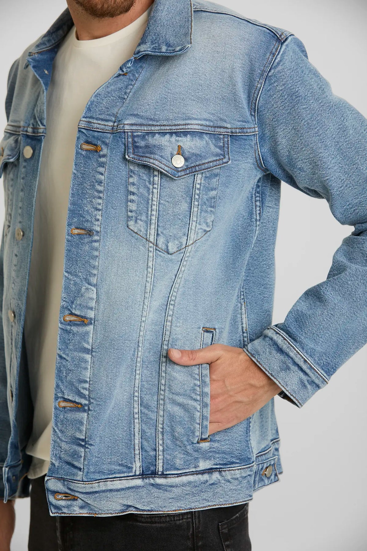 Chaqueta de Jean Azul Medio