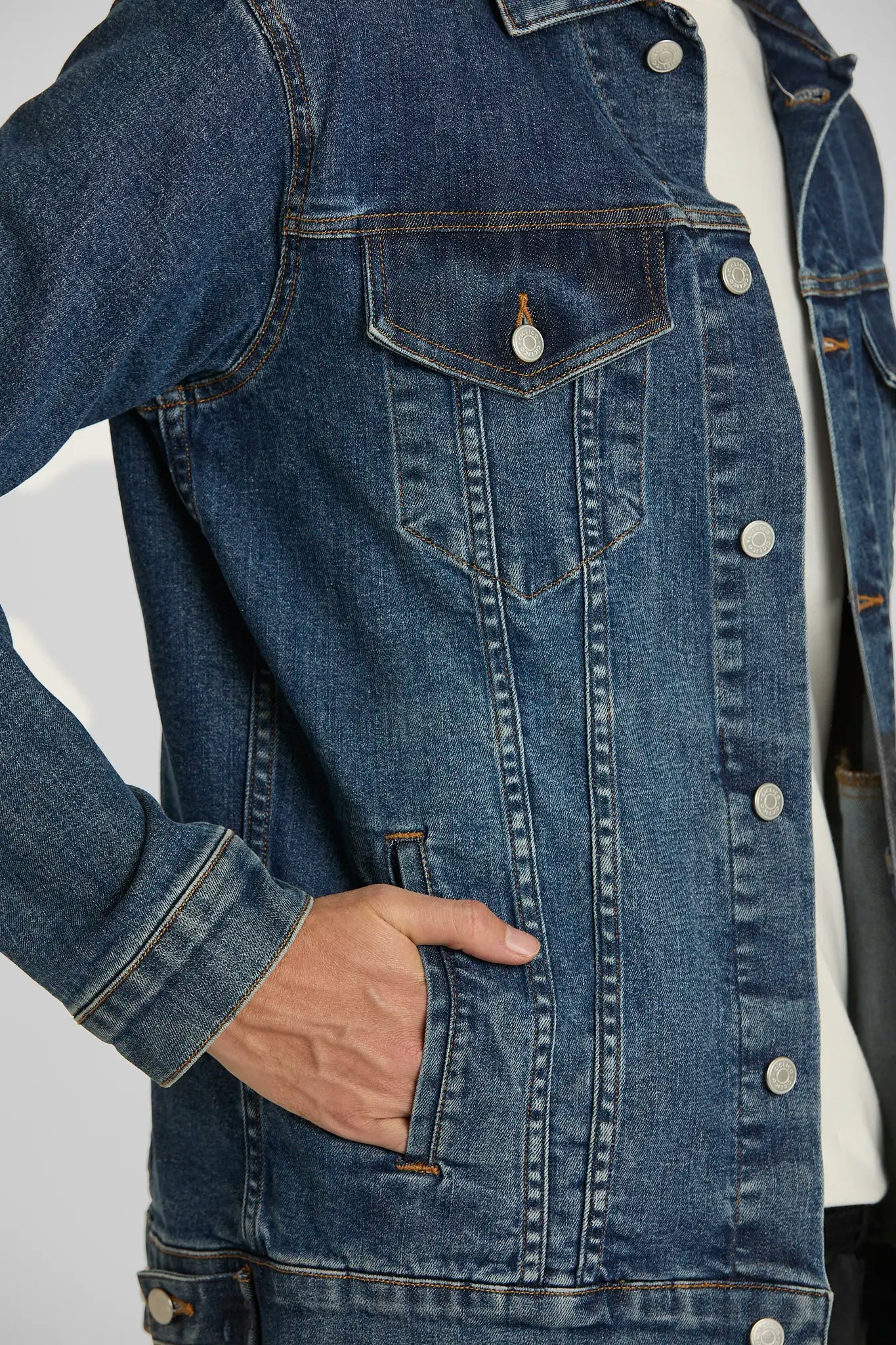 Chaqueta de Jean Azul Oscuro