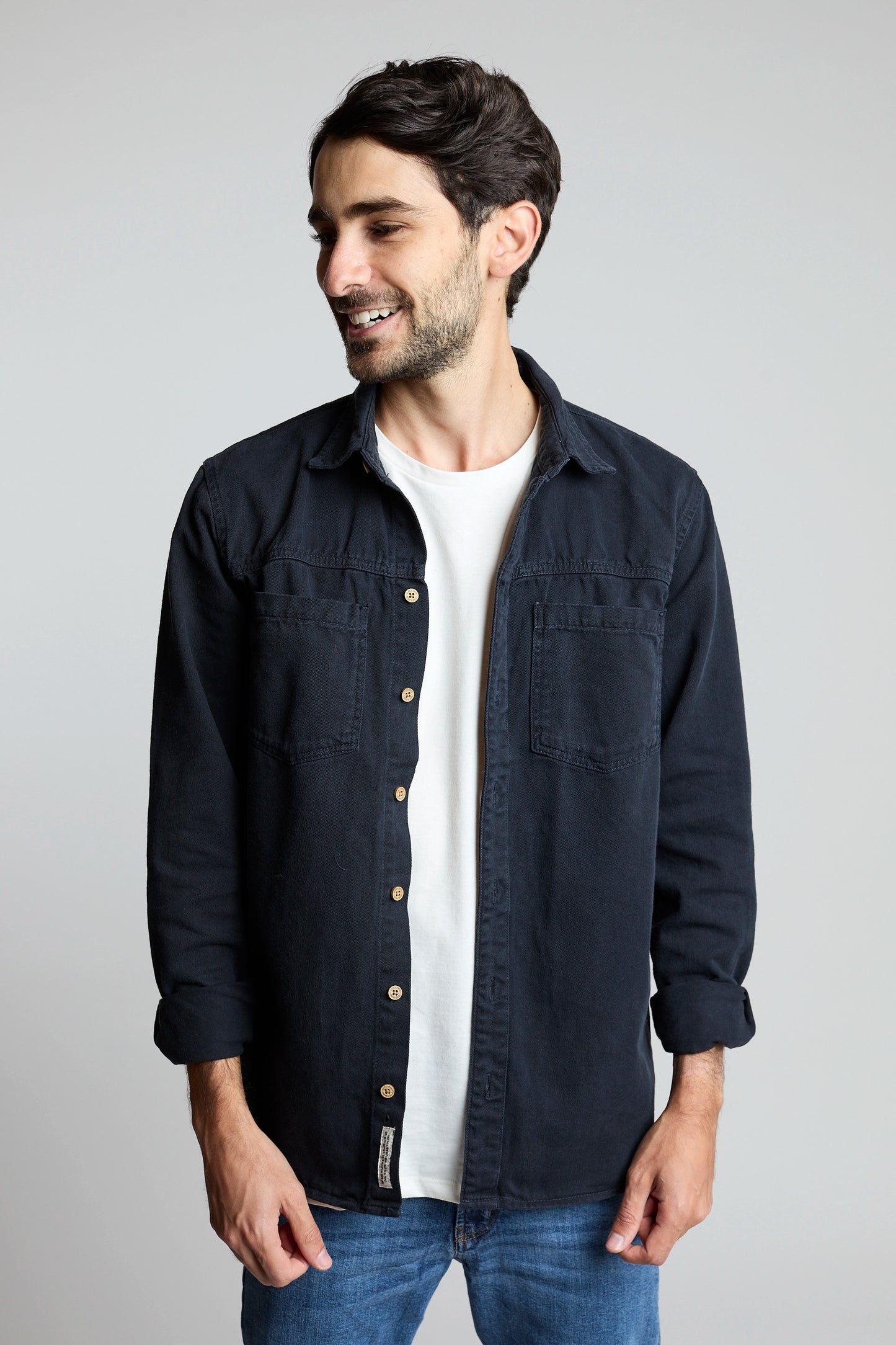 Sobrecamisa azul oscuro