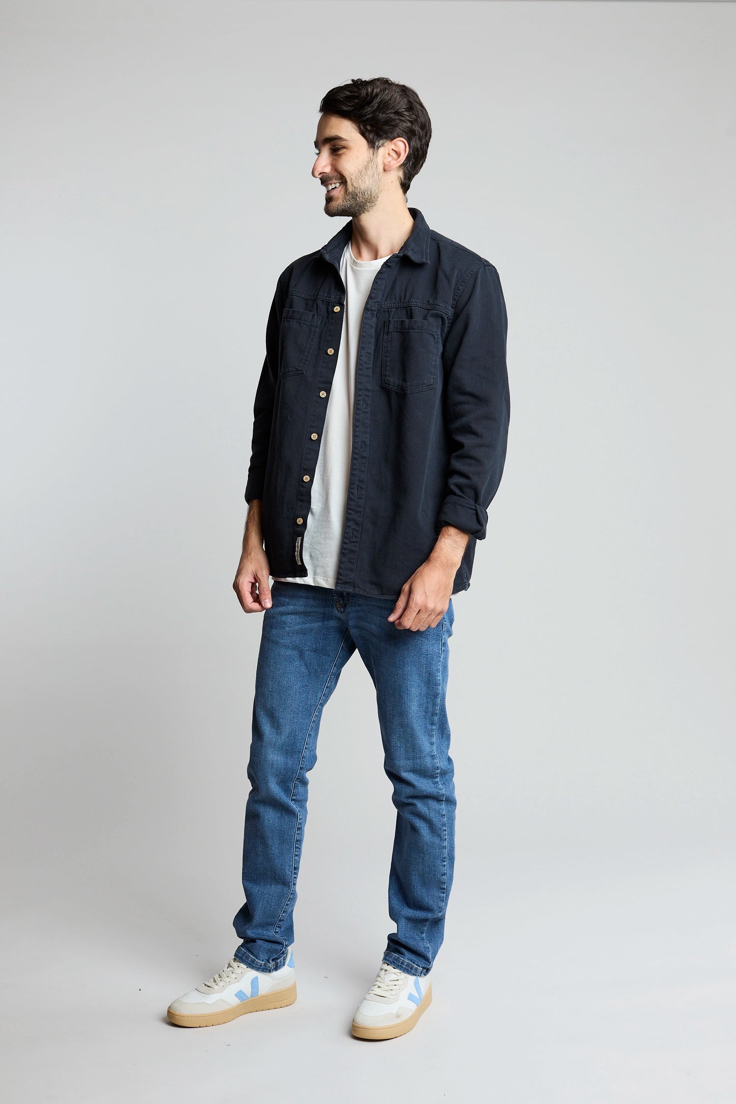 Sobrecamisa azul oscuro