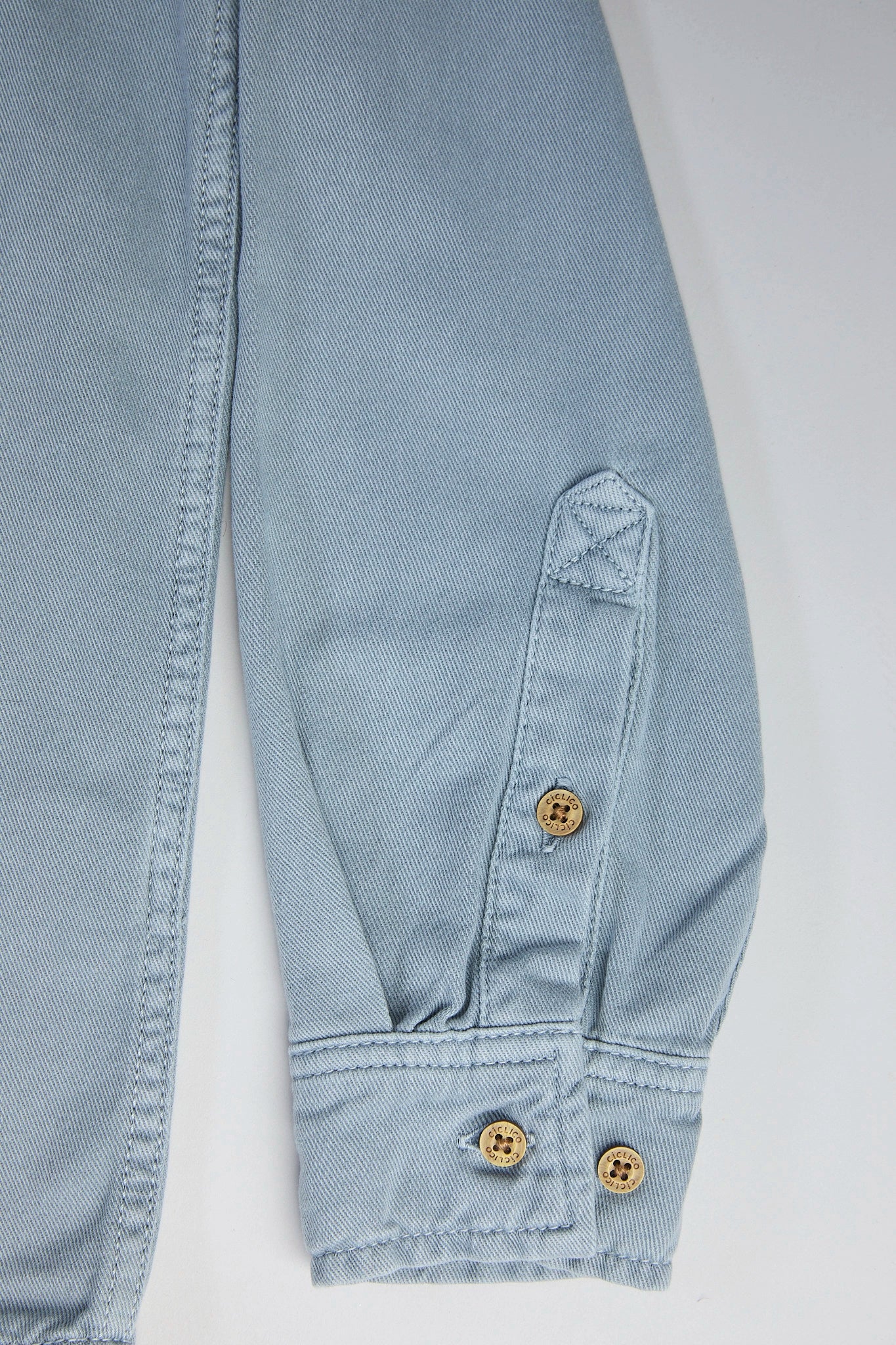 Sobrecamisa hombre algodón color azul claro