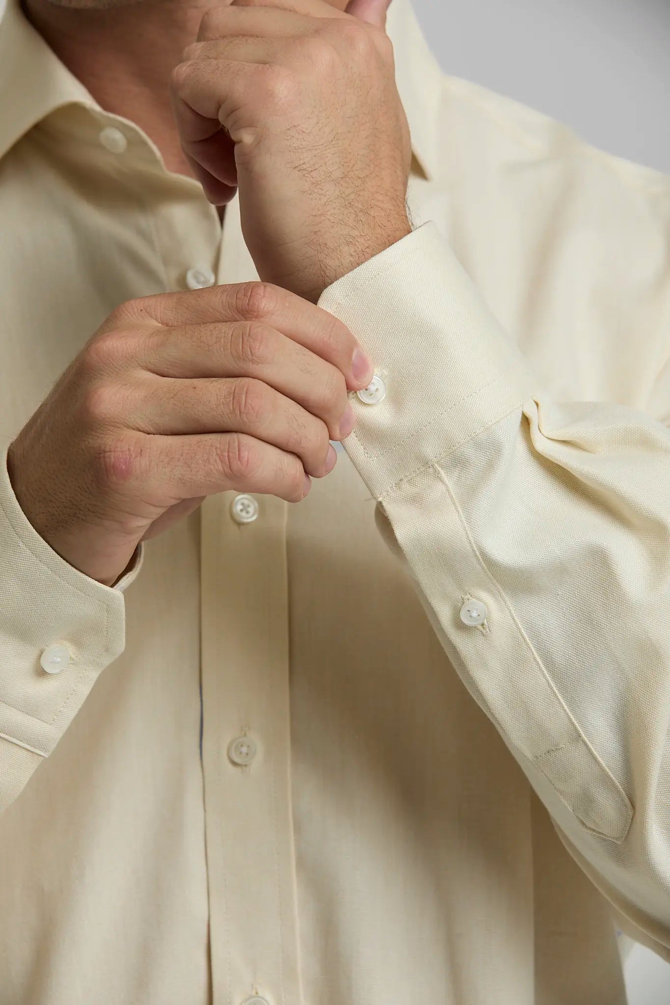 Camisa Hombre Oxford Amarilla