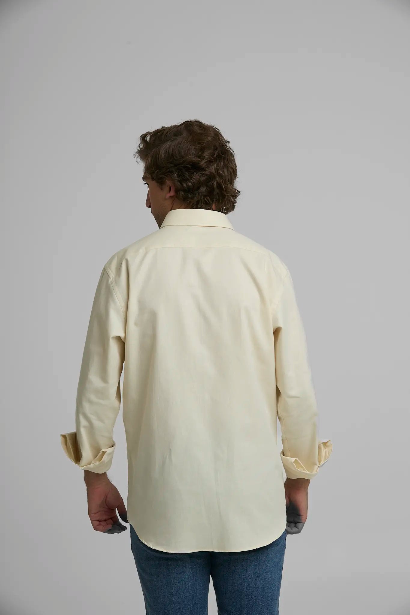 Camisa Hombre Oxford Amarilla