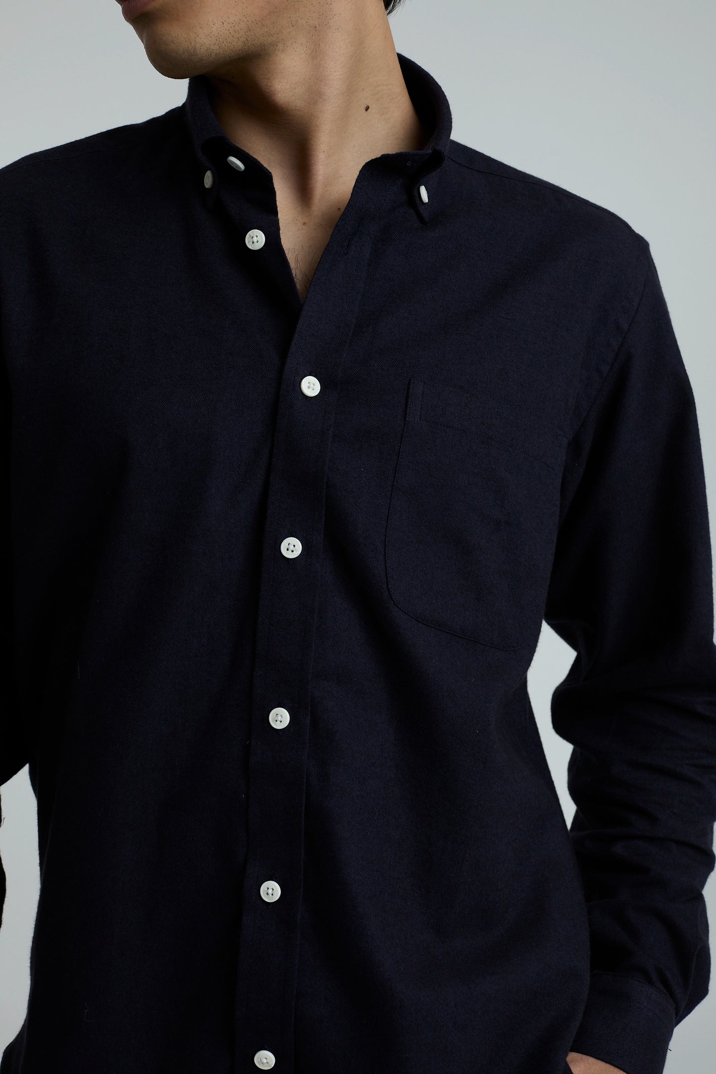 Camisa twill azul oscuro