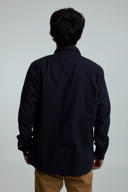 Camisa twill azul oscuro