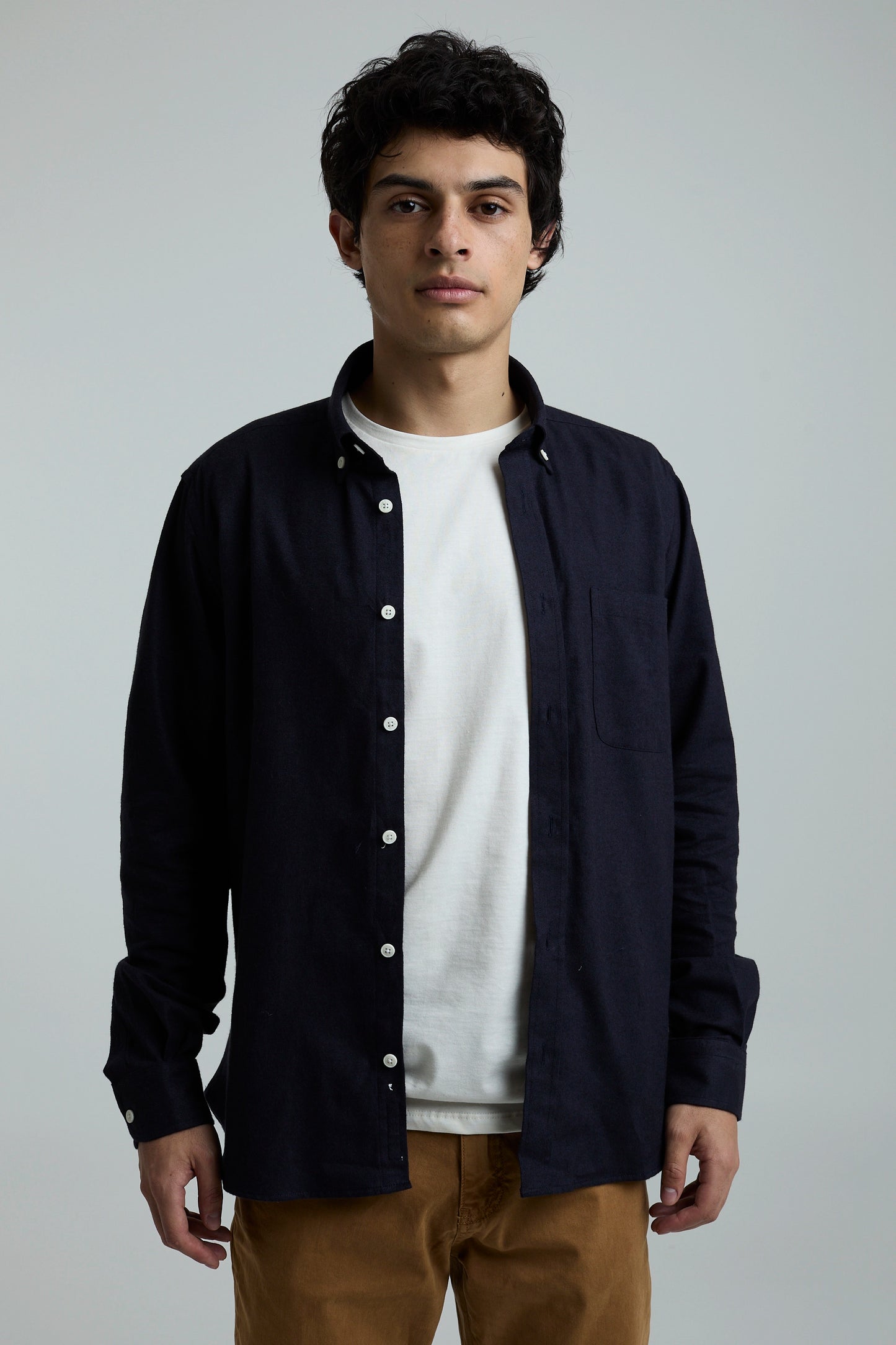 Camisa twill azul oscuro