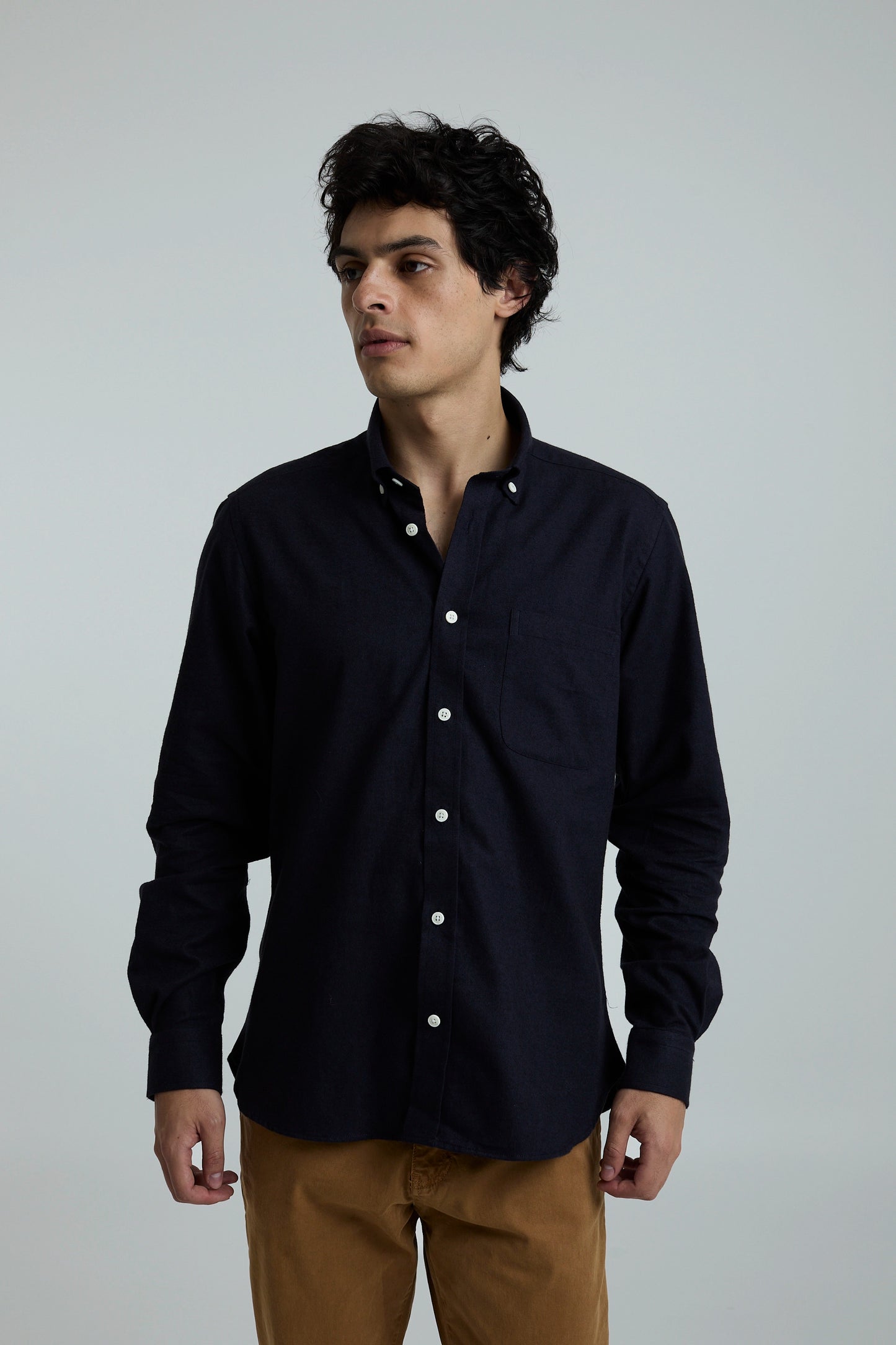Camisa twill azul oscuro
