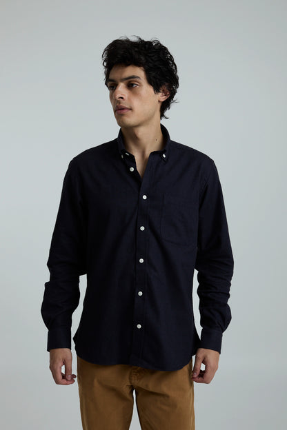 Camisa twill azul oscuro
