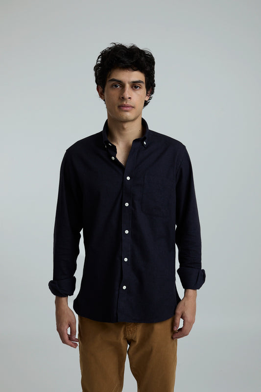 Camisa twill azul oscuro
