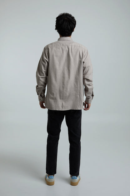 Camisa twill beige