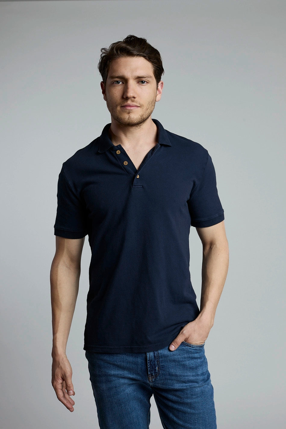 Polo Hombre Azul Oscuro