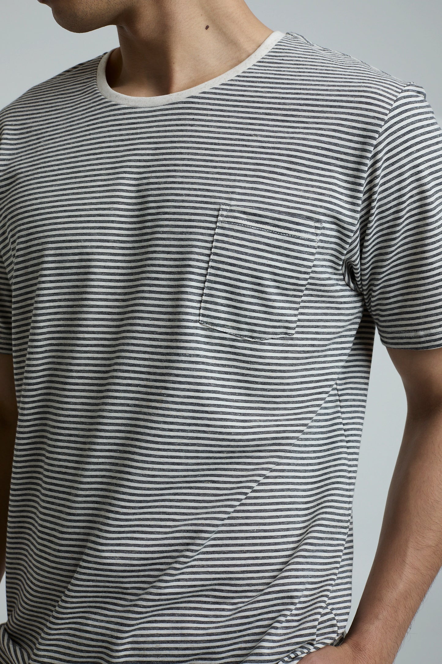 Camiseta Hombre Rayas Negra