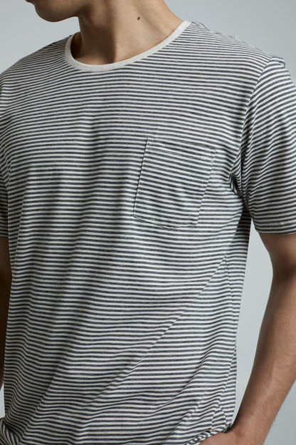 Camiseta Hombre Rayas Negra