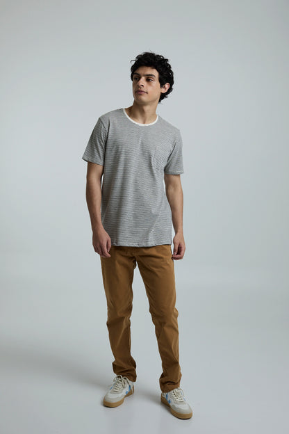Camiseta Hombre Rayas Negra