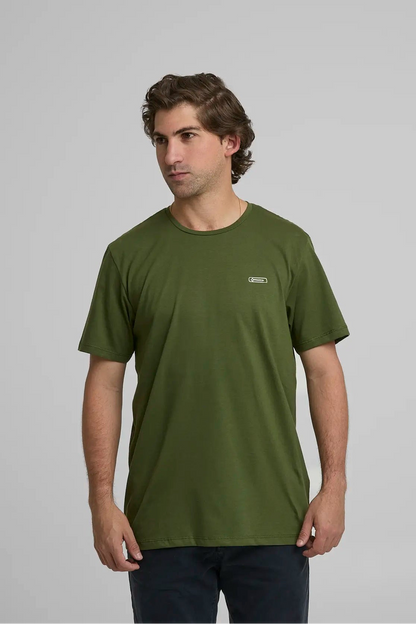Camiseta Mirar dos Veces Verde verde — camiseta sostenible unisex hecha en Colombia, vista frontal | Cíclico