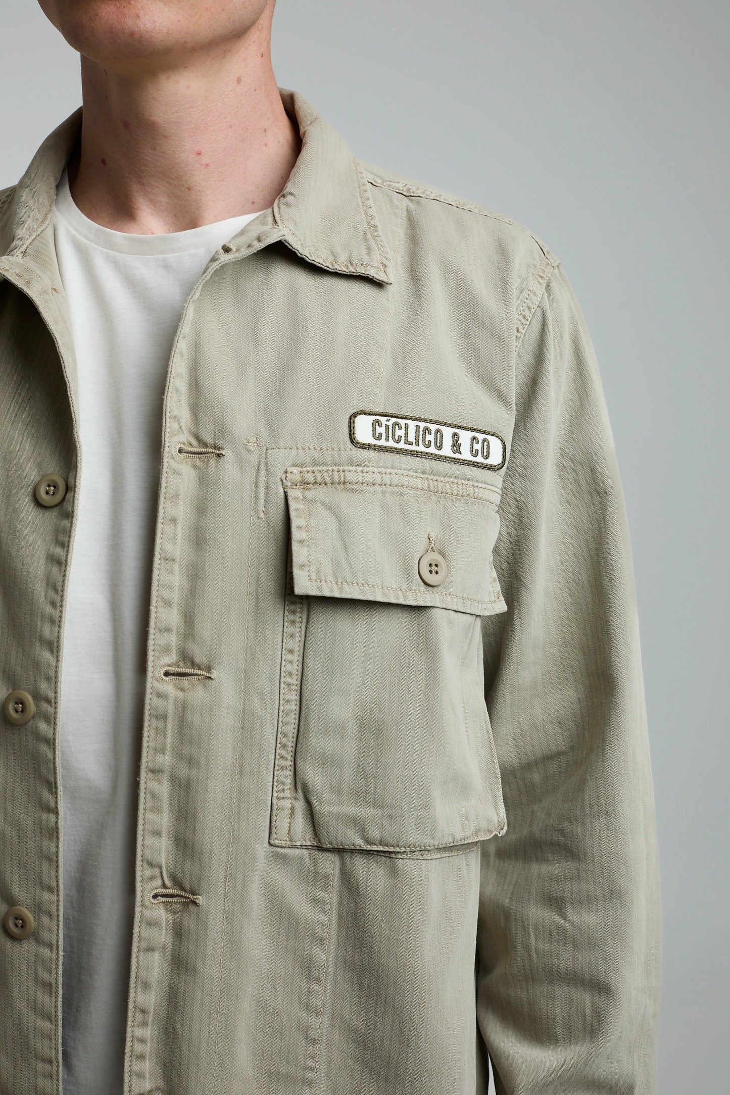 Chaqueta Camisa Cargo Beige