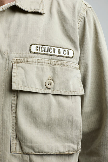 Chaqueta Camisa Cargo Beige