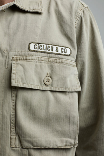 Chaqueta Camisa Cargo Beige