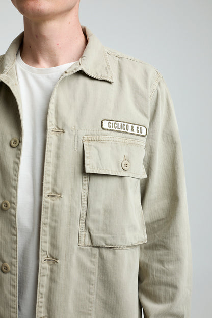 Chaqueta Camisa Cargo Beige