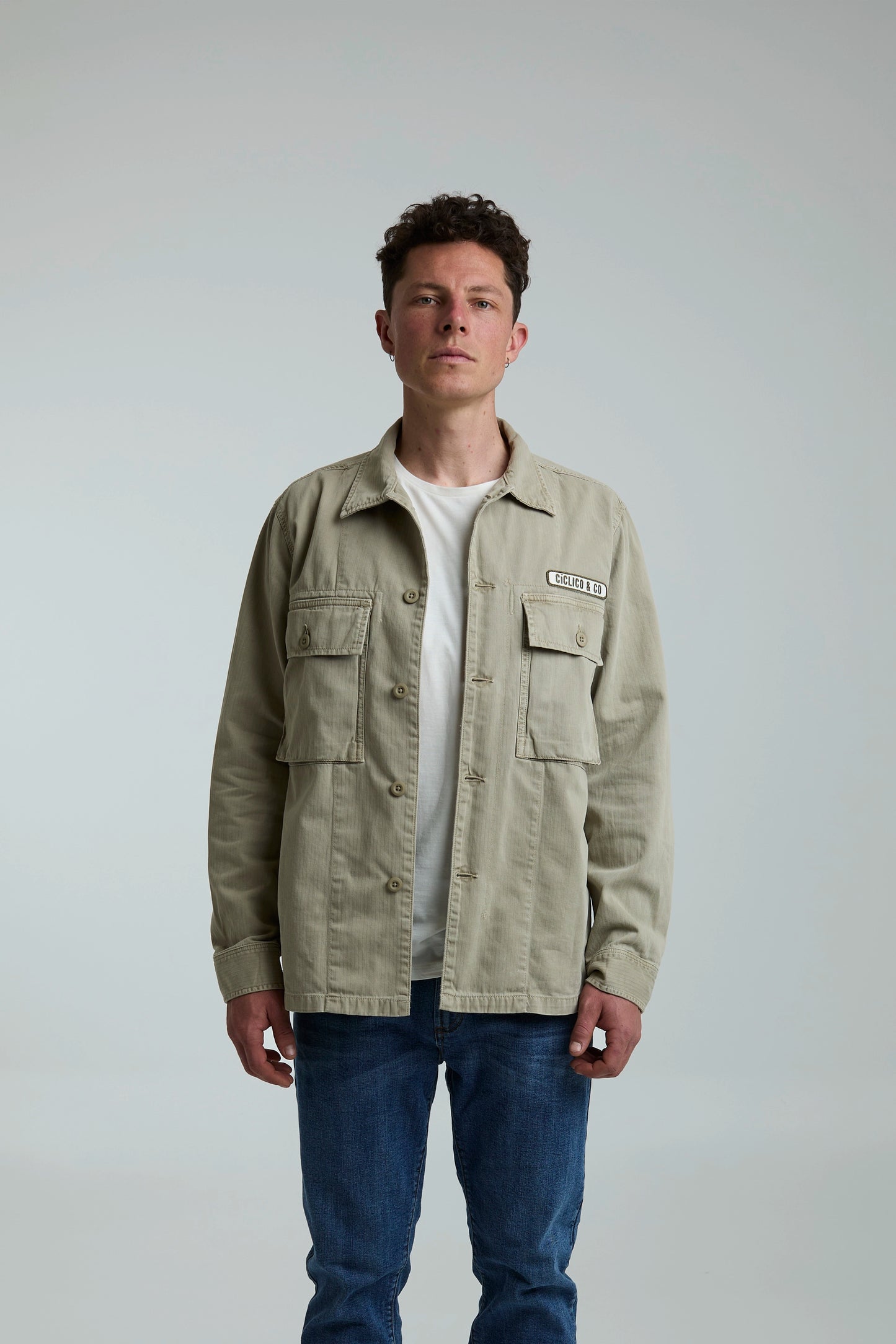 Chaqueta Camisa Cargo Beige