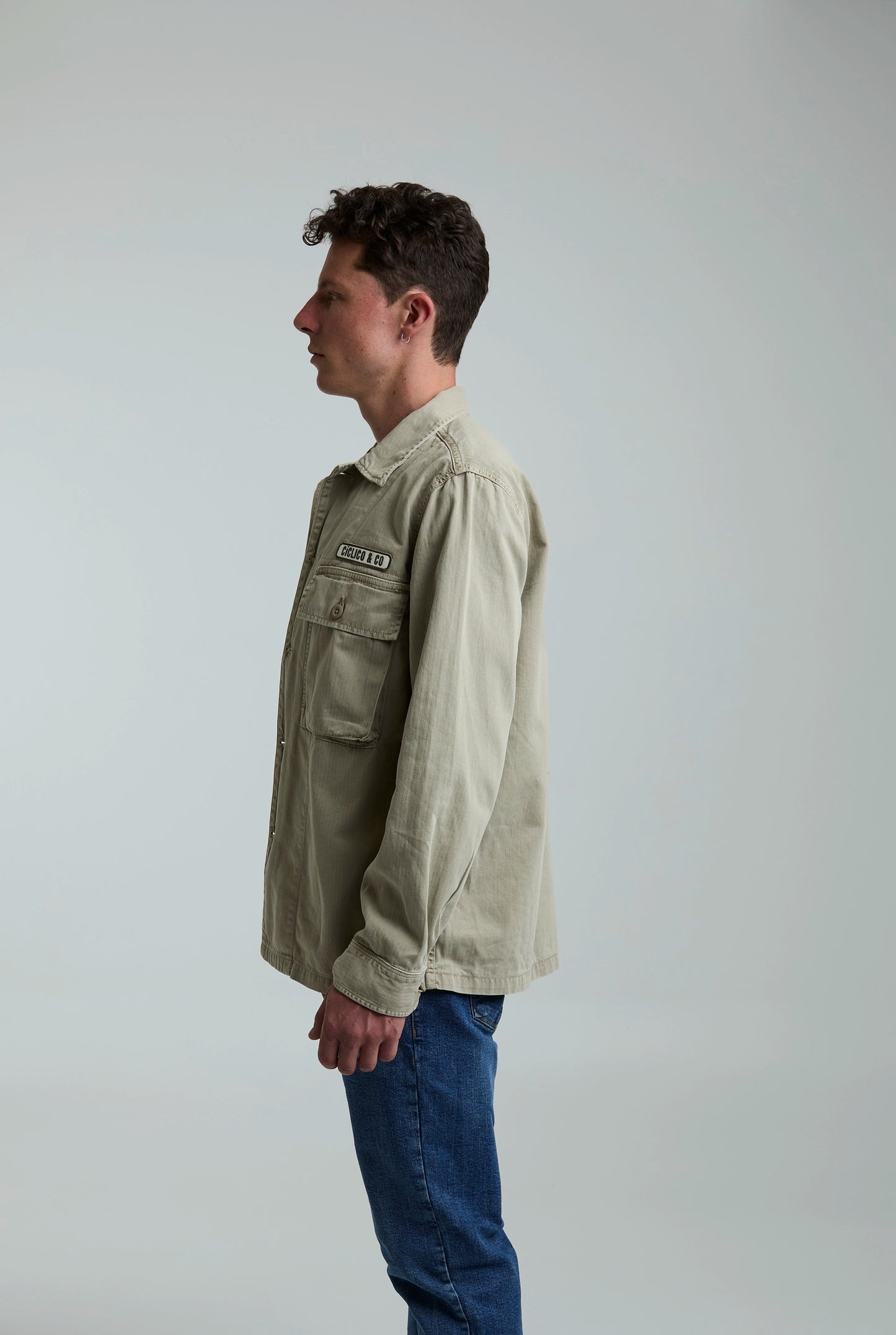 Chaqueta Camisa Cargo Beige