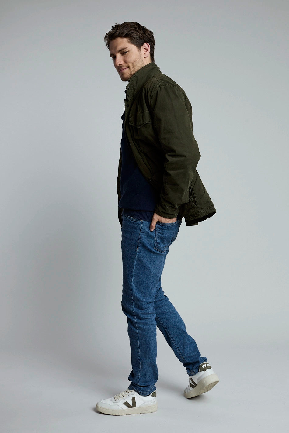 Chaqueta Cargo Verde Militar