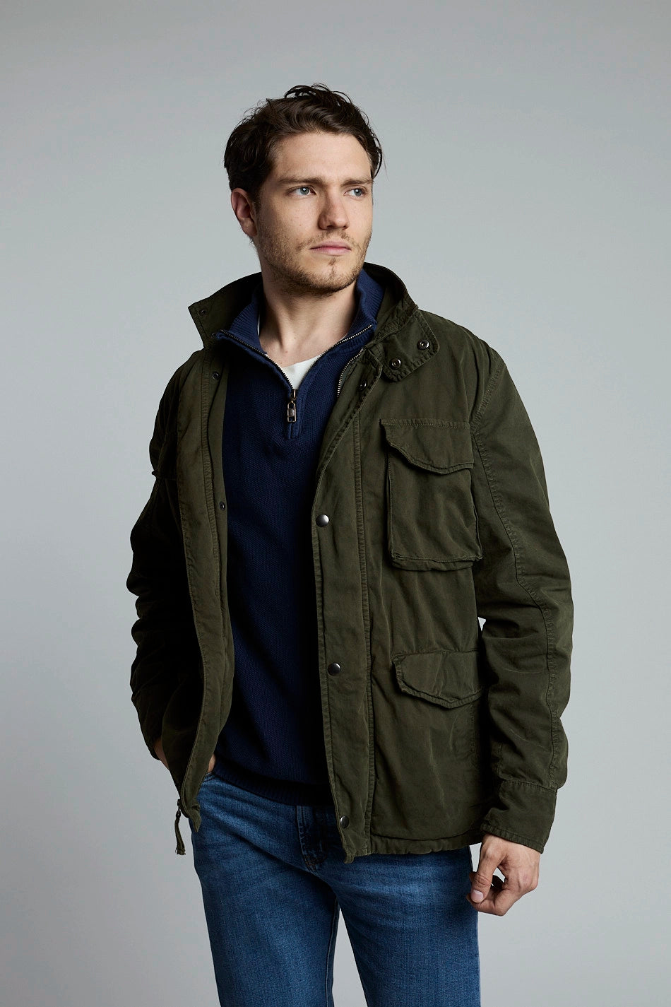Chaqueta Cargo Verde Militar