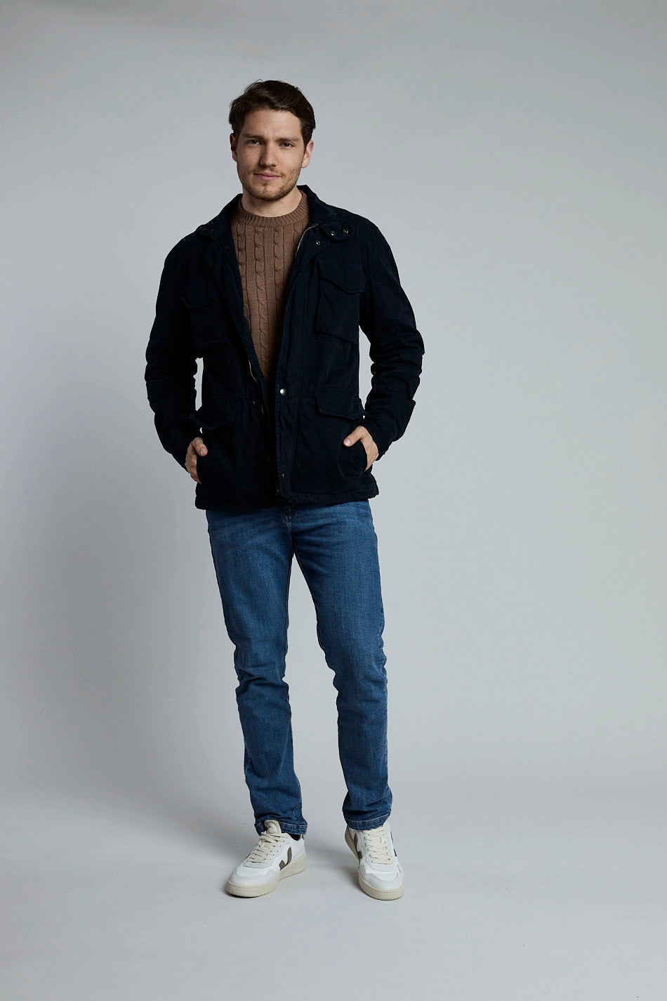Chaqueta Cargo Azul Oscuro