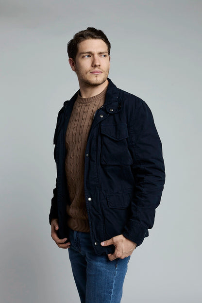 Chaqueta Cargo Azul Oscuro