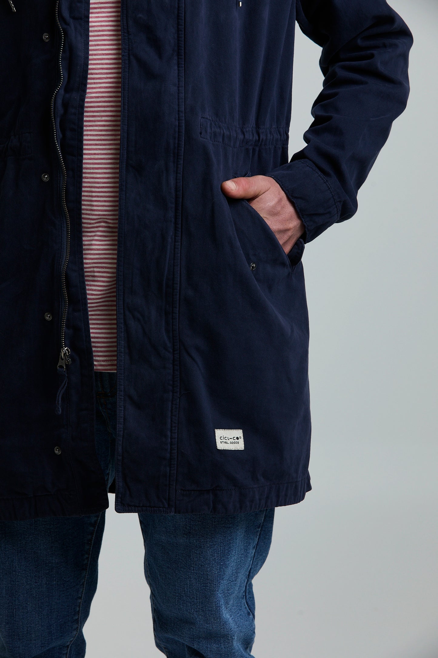 Chaqueta Parka Azul Oscuro