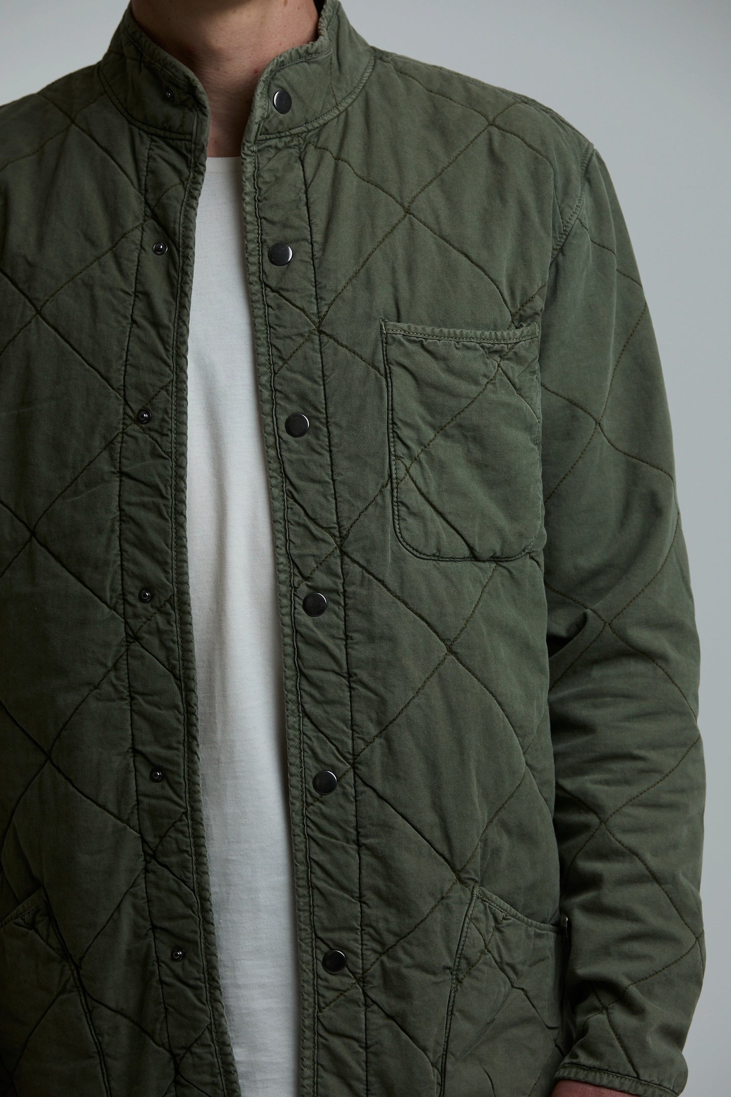 Chaqueta Quilted Verde Militar