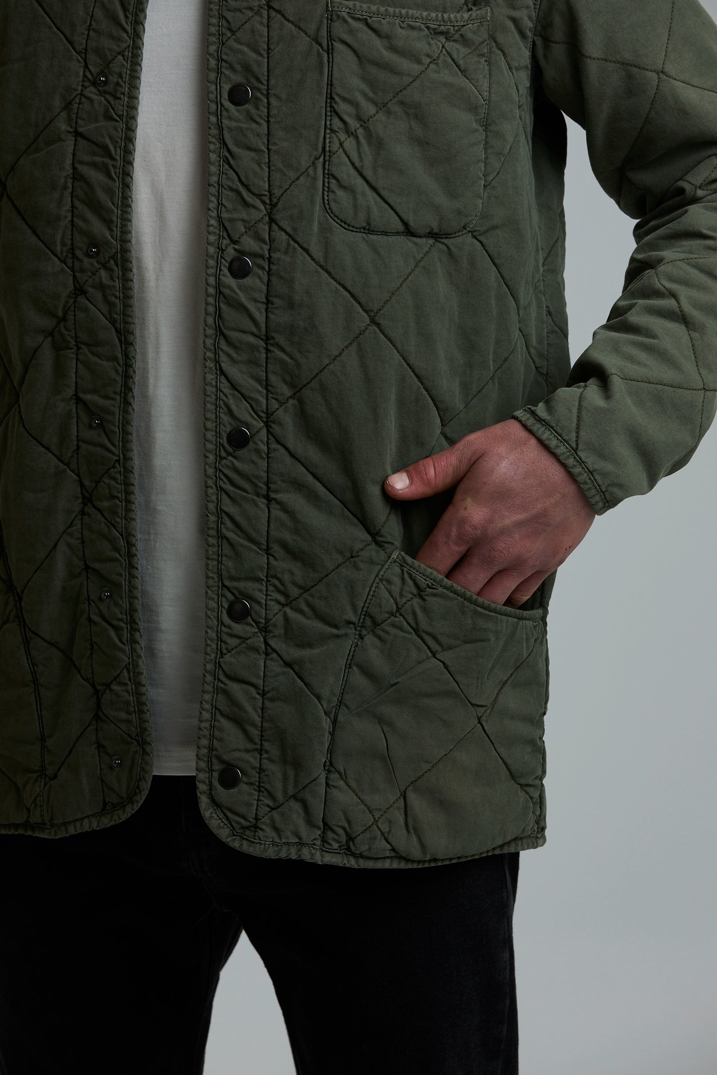 Chaqueta Quilted Verde Militar