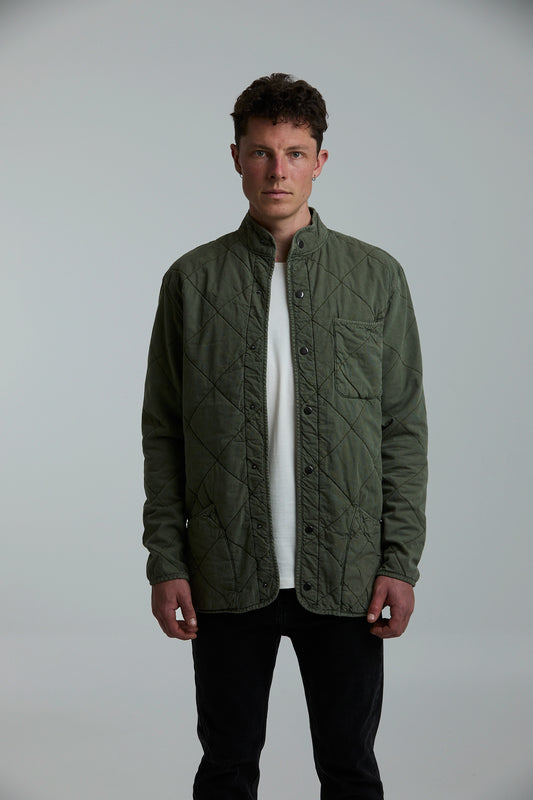 Chaqueta Quilted Verde Militar