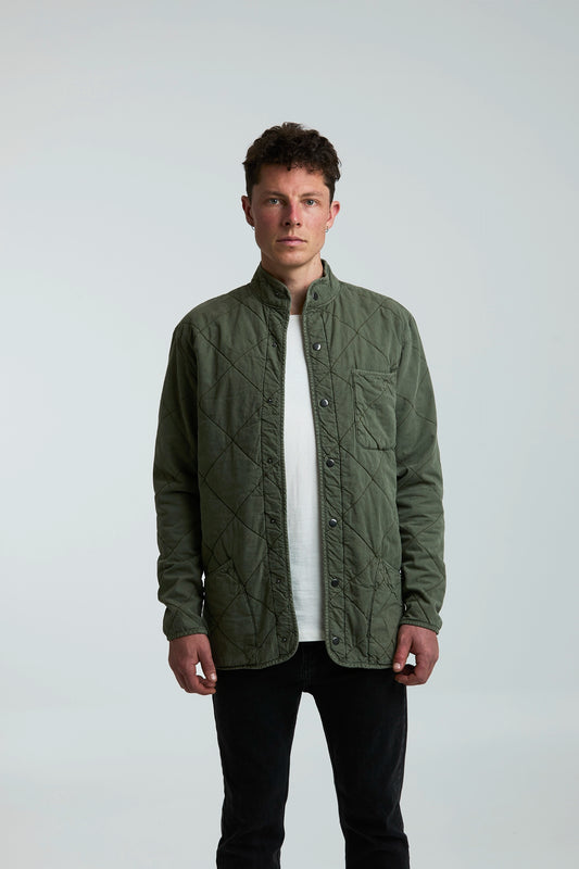 Chaqueta Quilted Verde Militar