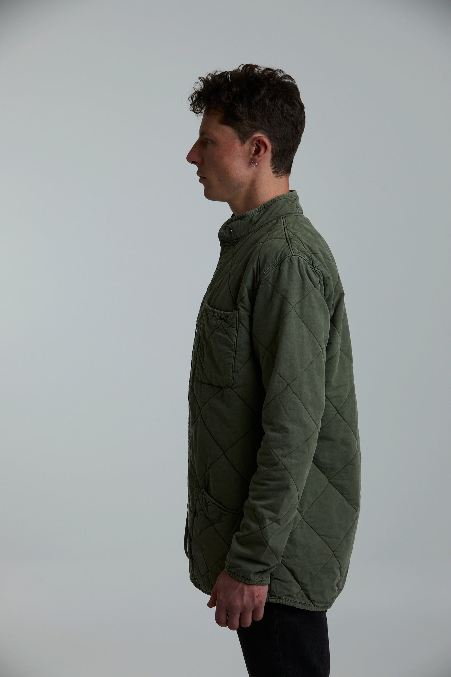 Chaqueta Quilted Verde Militar